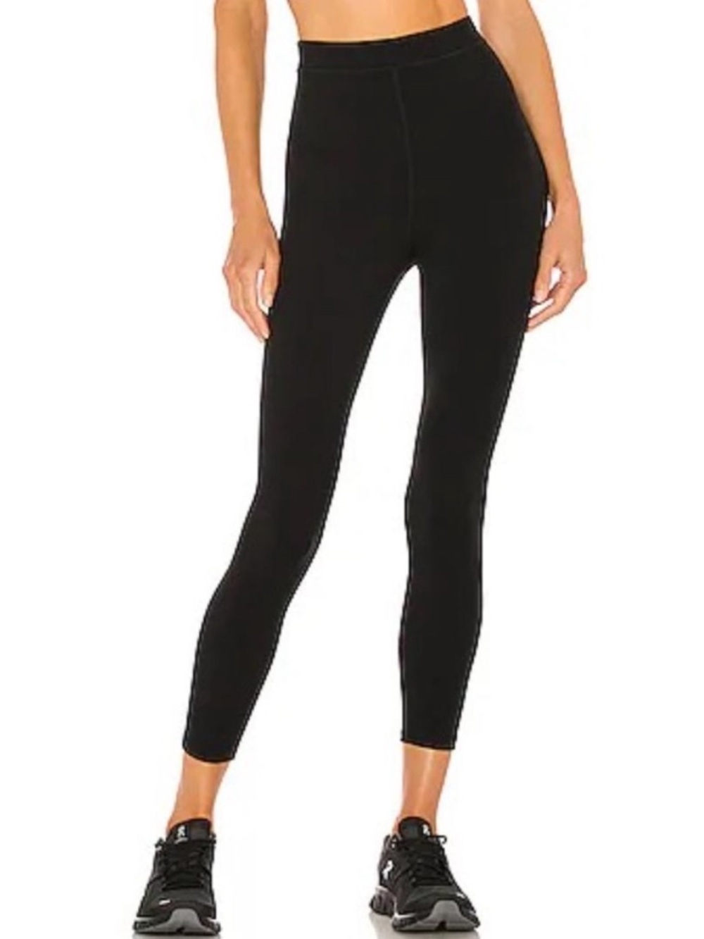 alo Yoga Ribbed High-Waist 7/8 Legging Black S/M - Picture 2 of 11